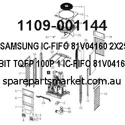 1109-001144-IC-FIFO;81V04160,2X256KX8BIT,TQFP,100P,1