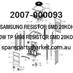 2007-000093-RESISTOR SMD;20KOHM,5%,1/10W,TP,1608