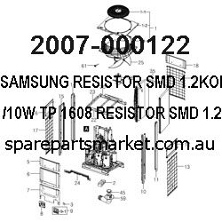 2007-000122-RESISTOR SMD;1.2KOHM,5%,1/10W,TP,1608