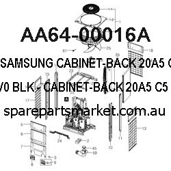 SAMSUNG CABINET-BACK;20A5,C5,HIPS,,V0,BLK,-