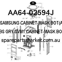 AA64-02594J-CABINET-MASK BOT(ASSY);65W3,ABS,GRY,SVM1