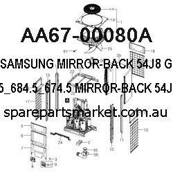 SAMSUNG MIRROR-BACK;54J8,GLASS,940.5*684.5*674.5