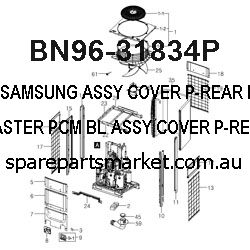 SAMSUNG ASSY COVER P-REAR;H6400 5,PCM,0.4,BLACK