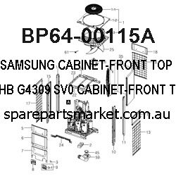 BP64-00115A-CABINET-FRONT,TOP;52Q7,HIPS HB,G4309,SV0