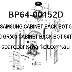 BP64-00152D-CABINET BACK-BOT;54T8,HIPS,V0,GR503