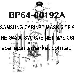 SAMSUNG CABINET-MASK,SIDE;62T8,HIPS HB G4309,SV0