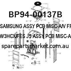 BP94-00137B-ASSY PCB MISC-A/V FRONT;SP47W3HCX/FES,J5