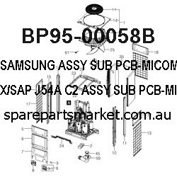 BP95-00058B-ASSY SUB PCB-MICOM;SP43T6HPX/SAP,J54A,C2