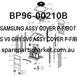 BP96-00210B-ASSY COVER P-F/BOT;52Q7,HIPS,V0,GRY,,SV0