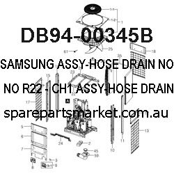 DB94-00345B-ASSY-HOSE DRAIN;NO,NO,132.7,NO,R22,-,CH1
