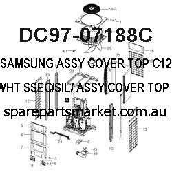 DC97-07188C-ASSY COVER TOP;C1235IW/XSA WHT,SSEC/SIL/
