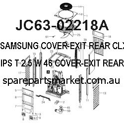 JC63-02218A-COVER-EXIT REAR;CLX-9350,HIPS,T 2.5,W 46